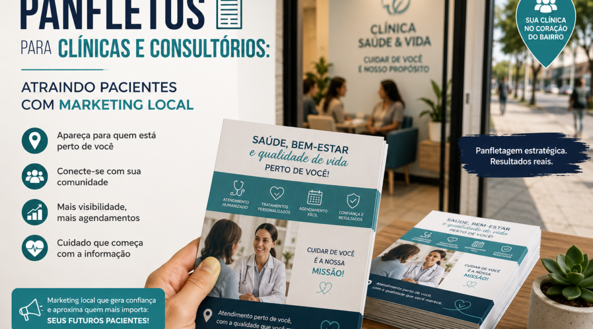 Panfletos para clínicas e consultórios: atraindo pacientes com marketing local