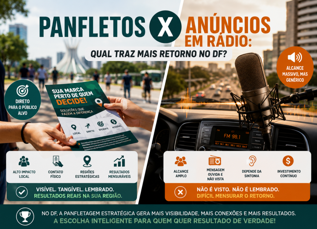 Panfletos x Anúncios em Rádio: qual traz mais retorno no DF?