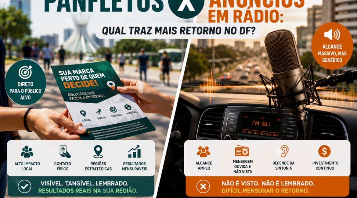 Panfletos x Anúncios em Rádio: qual traz mais retorno no DF?