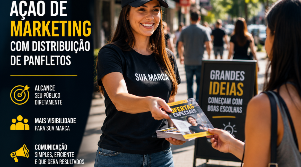 Ação de Marketing com Distribuição de Panfletos