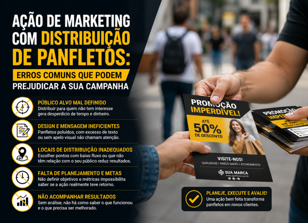 Ação de Marketing com Distribuição de Panfletos, Erros Comuns que Podem Prejudicar a sua Campanha