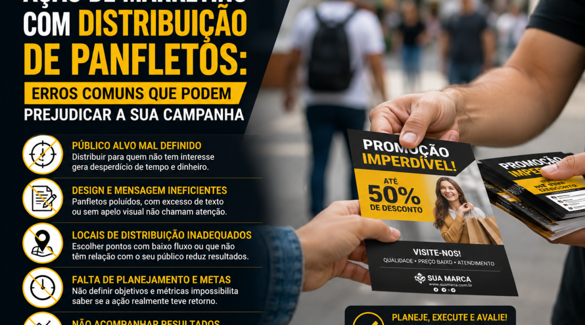 Ação de Marketing com Distribuição de Panfletos, Erros Comuns que Podem Prejudicar a sua Campanha