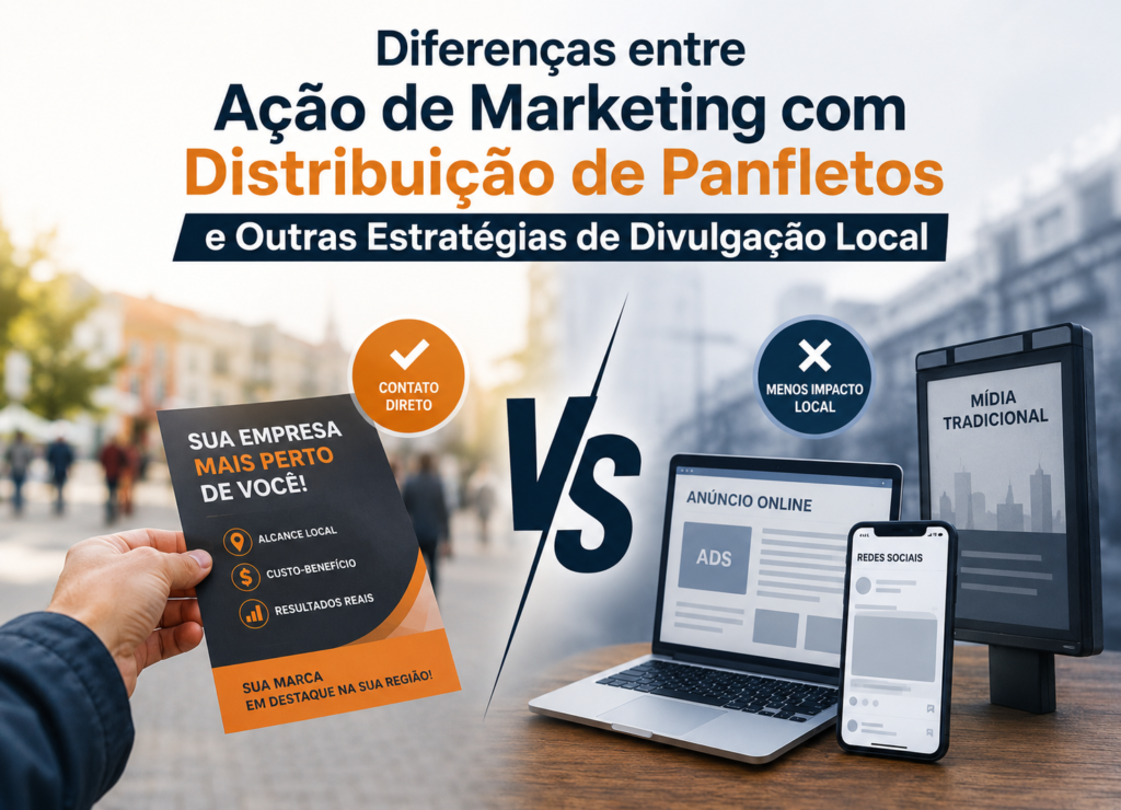Diferenças entre Ação de Marketing com Distribuição de Panfletos e Outras Estratégias de Divulgação Local