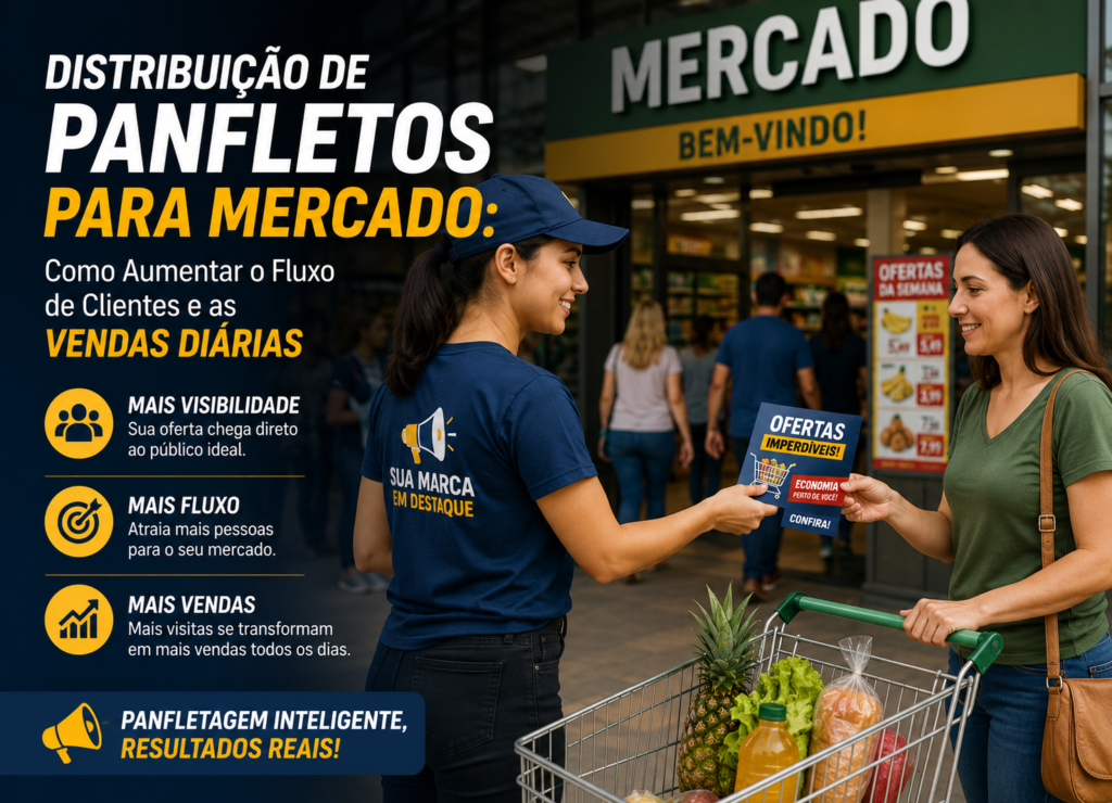 Distribuição de Panfletos para Mercado: Como Aumentar o Fluxo de Clientes e as Vendas Diárias