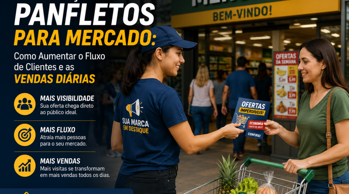 Distribuição de Panfletos para Mercado: Como Aumentar o Fluxo de Clientes e as Vendas Diárias