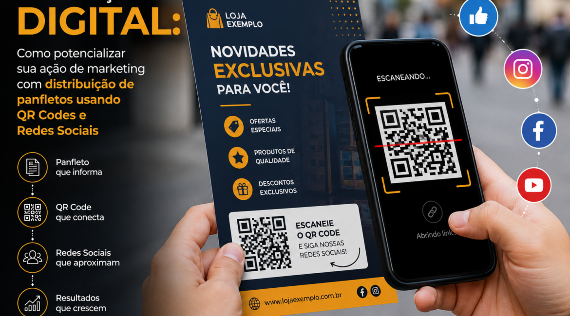 Integração Digital: Como Potencializar sua Ação de Marketing com Distribuição de Panfletos usando QR Codes e Redes Sociais