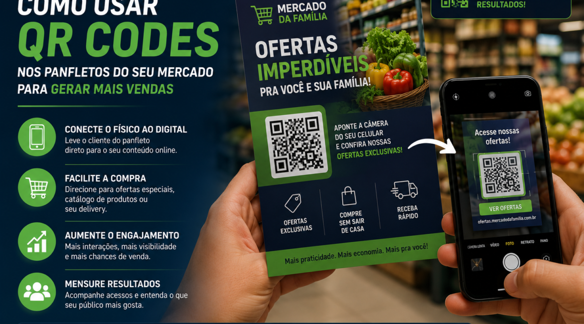 Integração Digital, Como Usar QR Codes nos Panfletos do seu Mercado para Gerar Mais Vendas