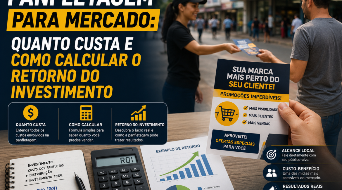 Panfletagem para Mercado: Quanto Custa e Como Calcular o Retorno do Investimento