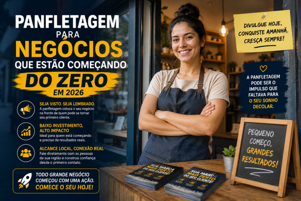 Panfletagem para Negócios que Estão Começando do Zero em 2026