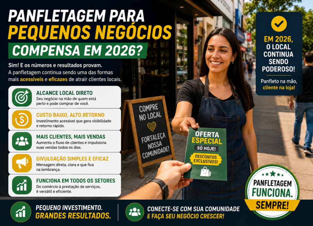 Panfletagem para Pequenos Negócios compensa em 2026