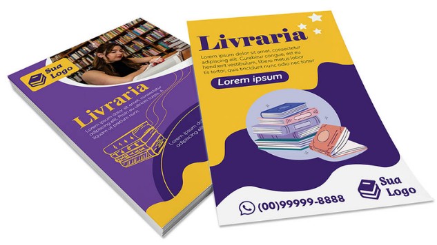 Panfletos 10x14 cm impressão 4x4 frente e verso 1000 unidades