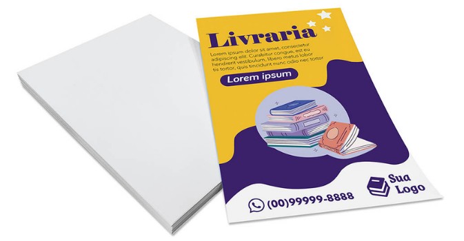 Panfletos 10x14 cm impressão 4x0 somente frente 1000 unidades