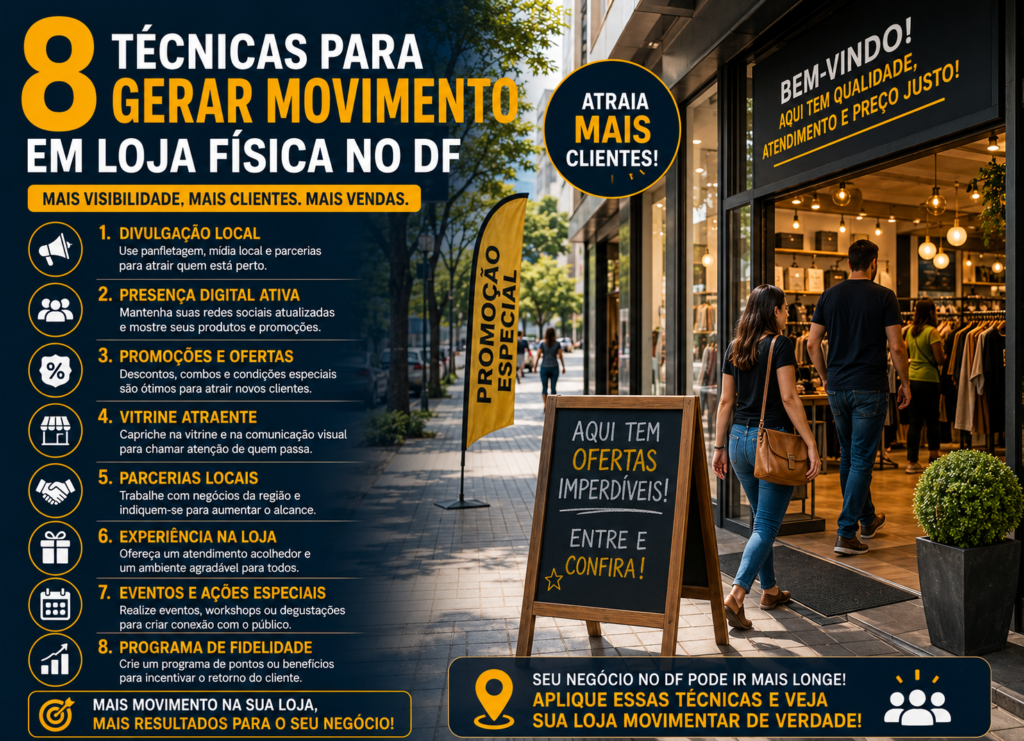 8 Técnicas para Gerar Movimento em Loja Física no DF