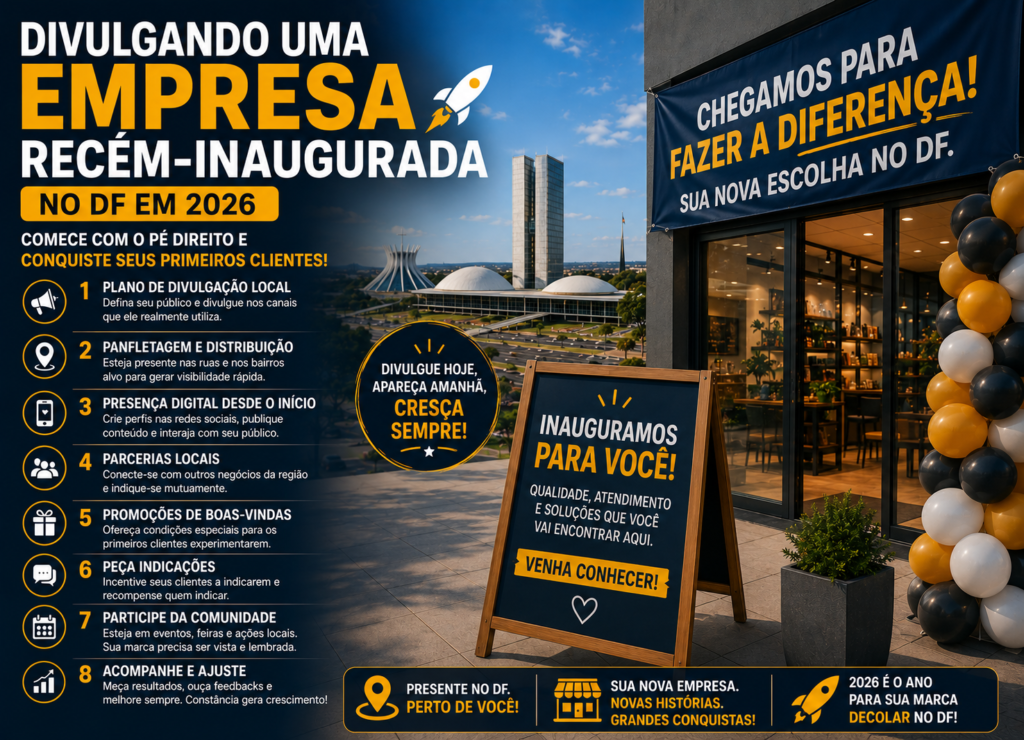 Divulgando uma Empresa Recém-Inaugurada no DF em 2026