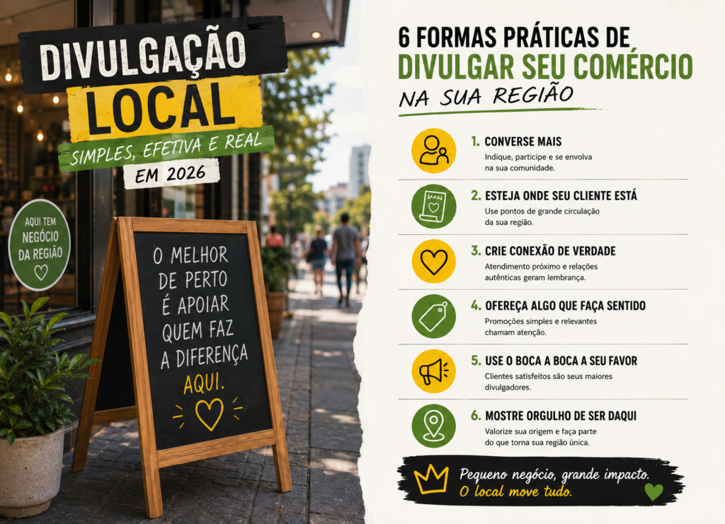 Formas de Fazer Divulgação de Comércio Local em 2026