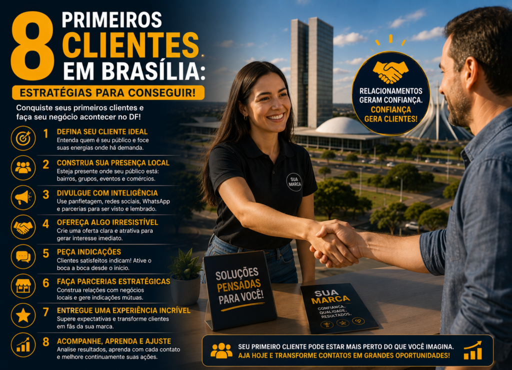 Primeiros Clientes em Brasília, 8 Estratégias Para Conseguir