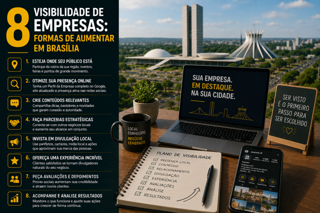 Visibilidade de Empresas, 8 Formas de Aumentar em Brasília